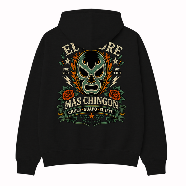 Luchador Padre Más Chingon Hoodie