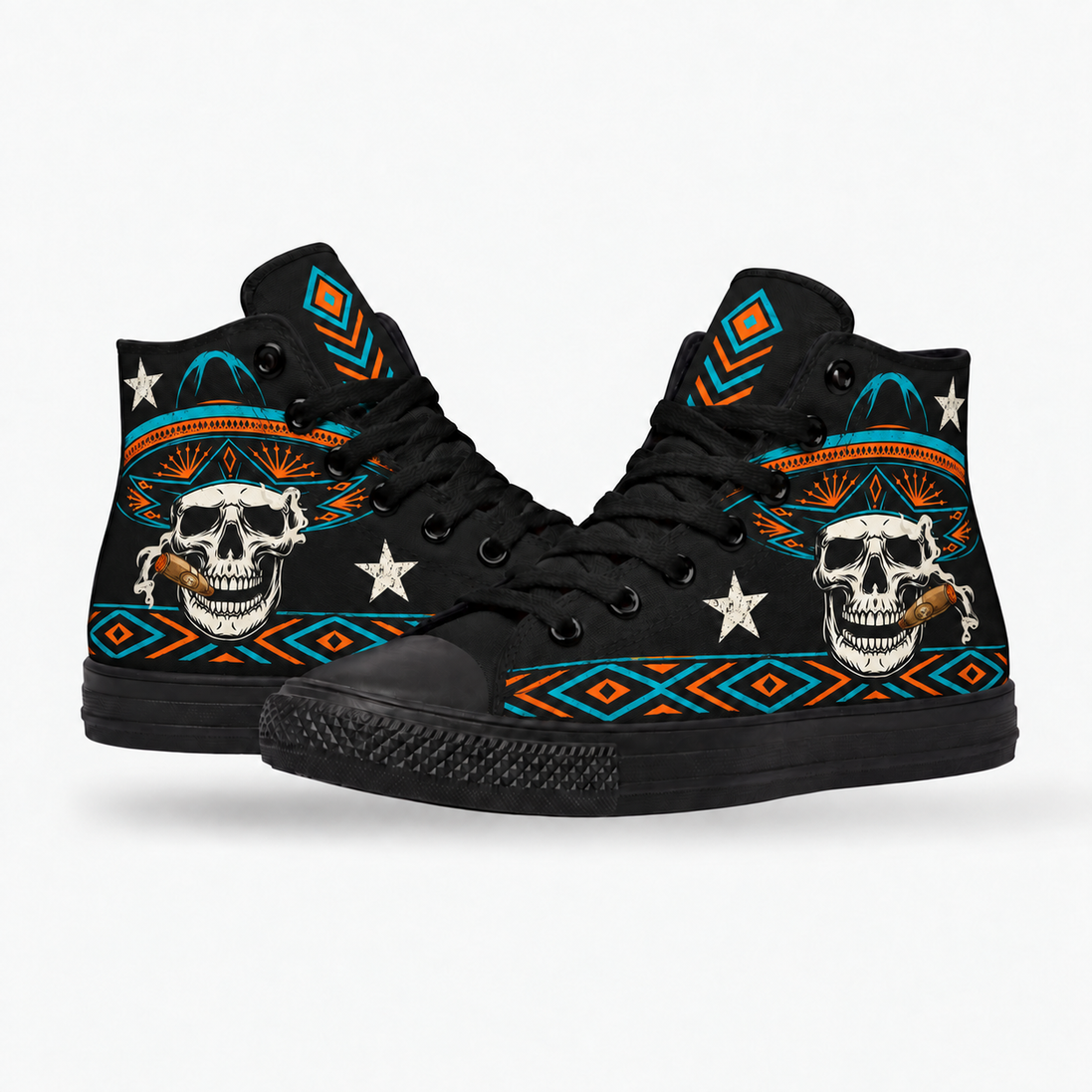 El Jefe – Sombrero Skull High Tops