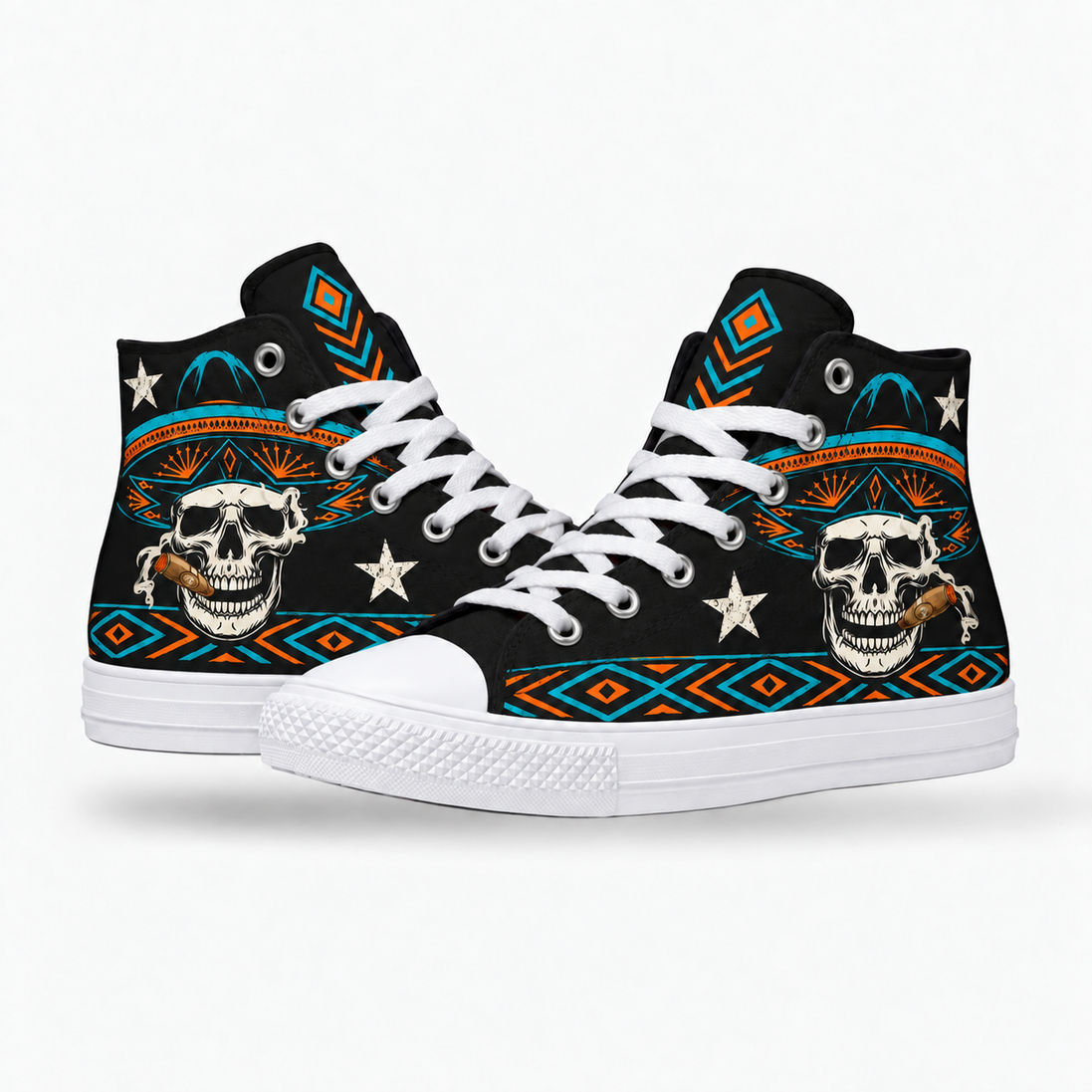 El Jefe – Sombrero Skull High Tops