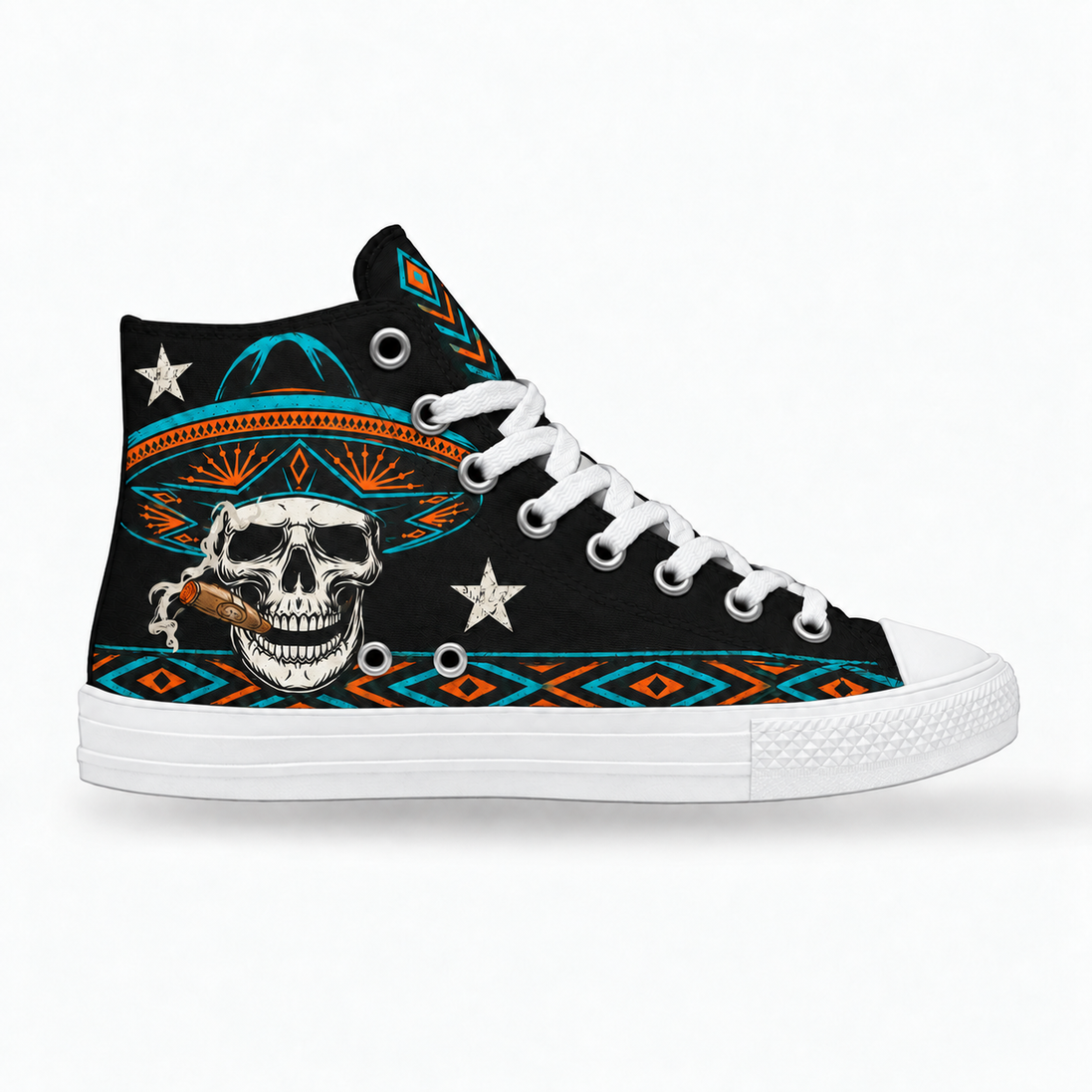 El Jefe – Sombrero Skull High Tops