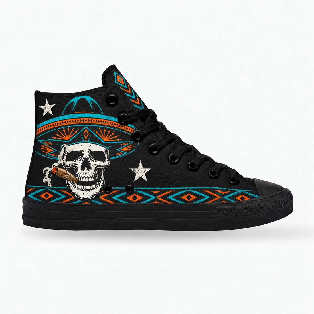 El Jefe – Sombrero Skull High Tops