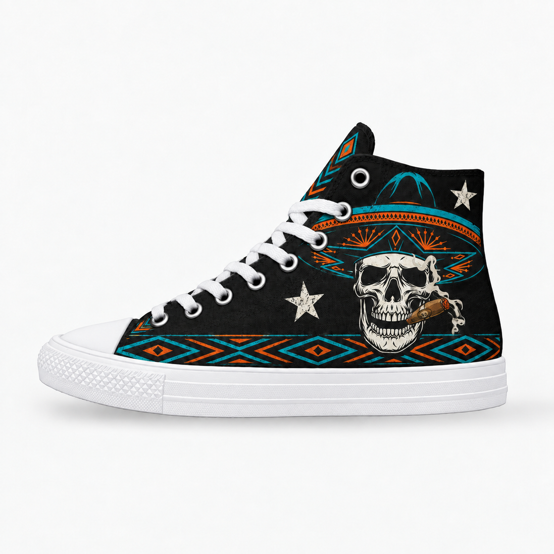 El Jefe – Sombrero Skull High Tops