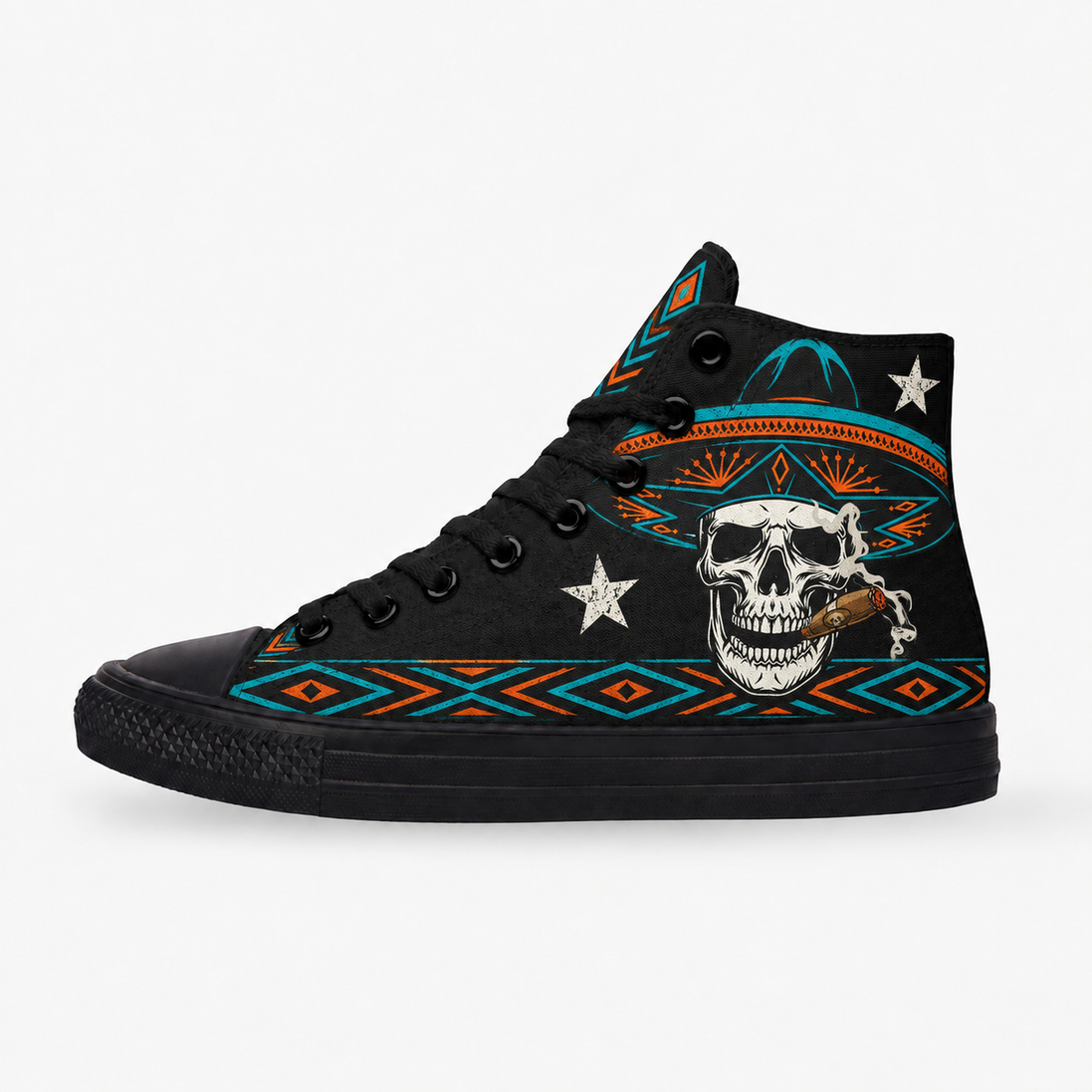 El Jefe – Sombrero Skull High Tops