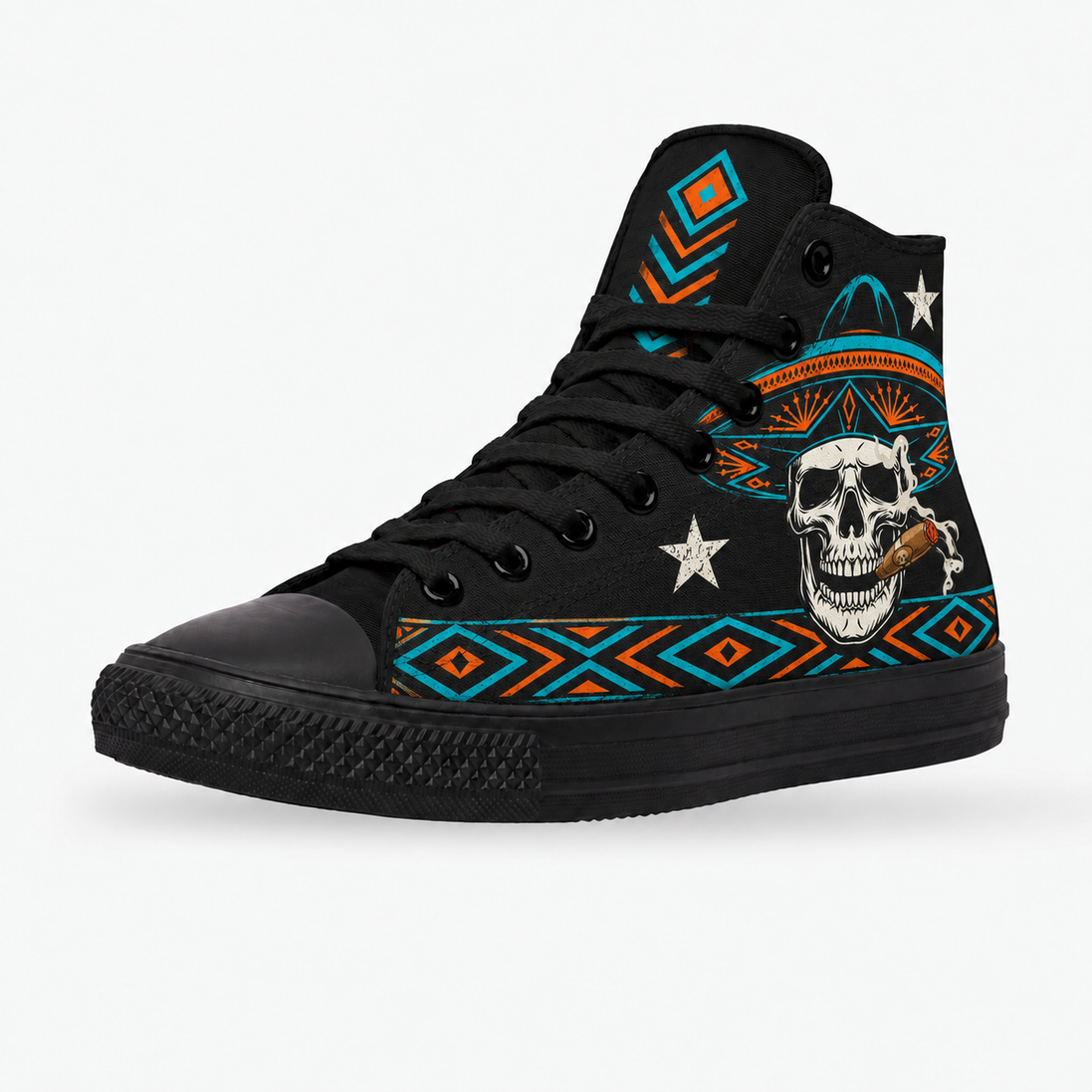 El Jefe – Sombrero Skull High Tops
