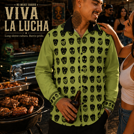 Máscaras del Barrio Guayabera Long Sleeve
