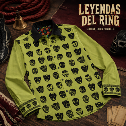 Máscaras del Barrio Guayabera Long Sleeve