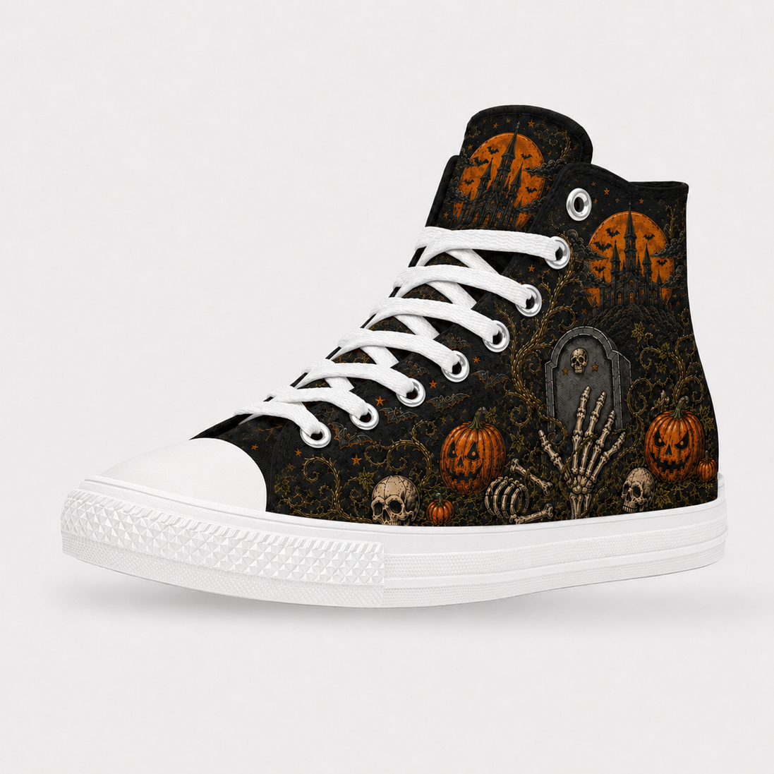 Midnight Graveyard Halloween High Tops