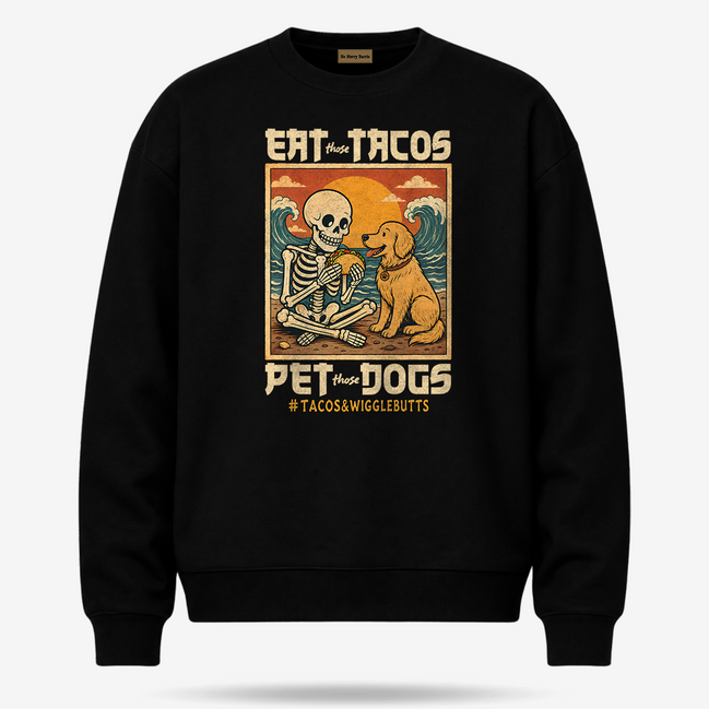 Eat Tacos Pet Dogs Kawaii Sweater
