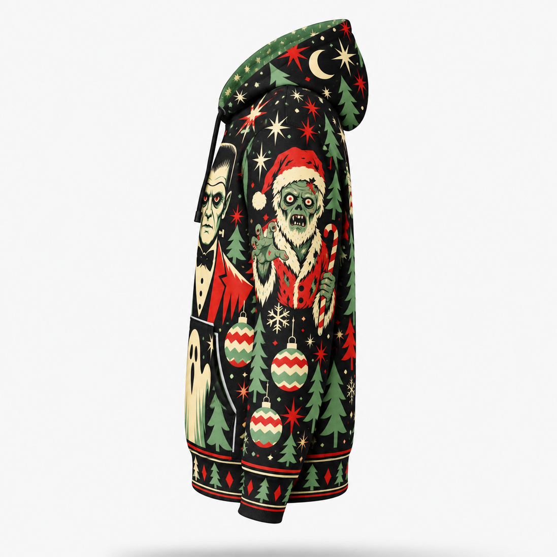 Navidad Monstruosa – Retro Christmas Crew Hoodie