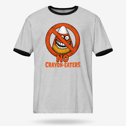 No Crayon Eaters Anti Candy Corn Ringer Tee