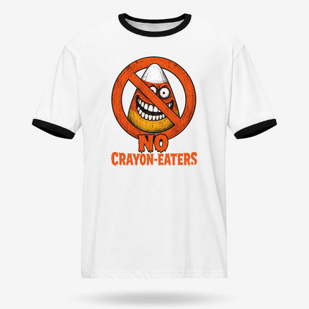 No Crayon Eaters Anti Candy Corn Ringer Tee