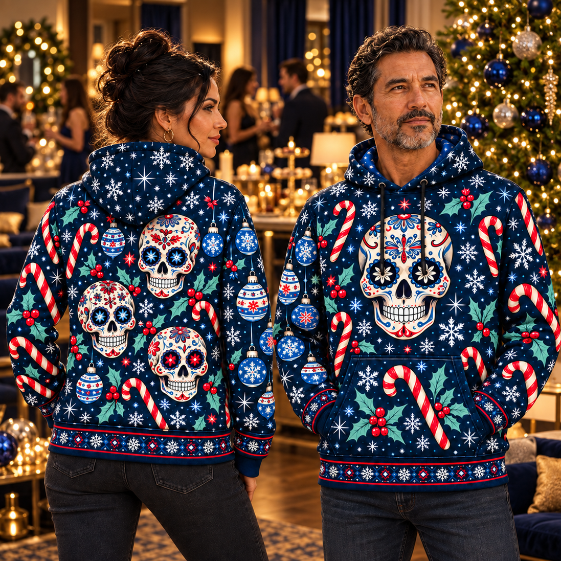 Noche Azul de Calaveras – Winter Magic Hoodie