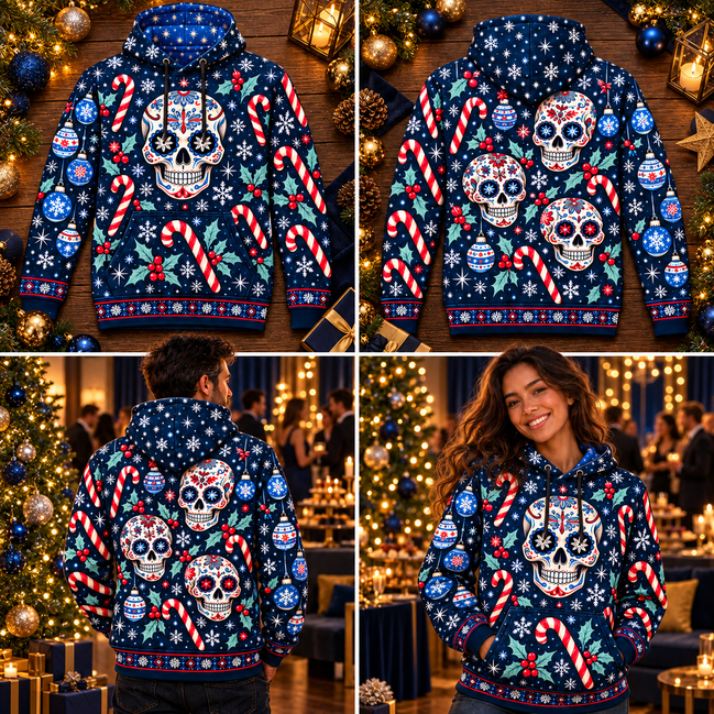 Noche Azul de Calaveras – Winter Magic Hoodie