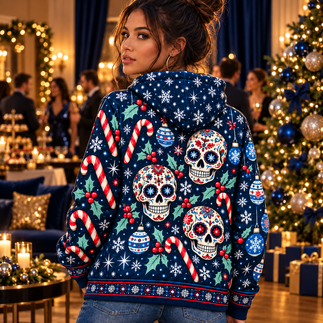 Noche Azul de Calaveras – Winter Magic Hoodie