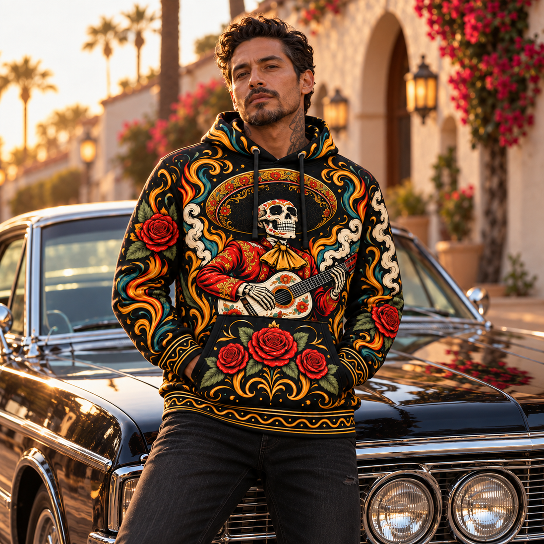 El Jefe – Mariachi Flames Hoodie