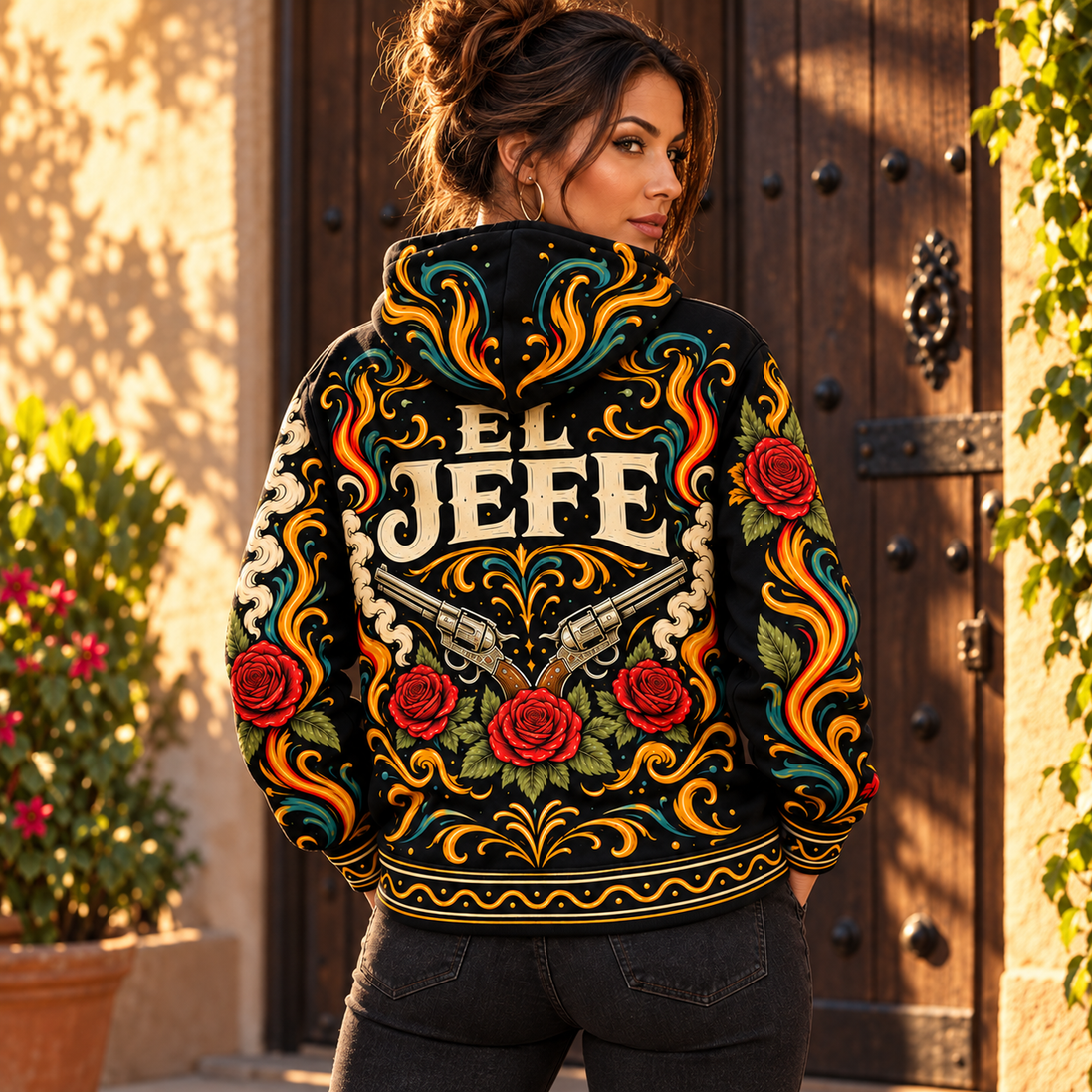 El Jefe – Mariachi Flames Hoodie