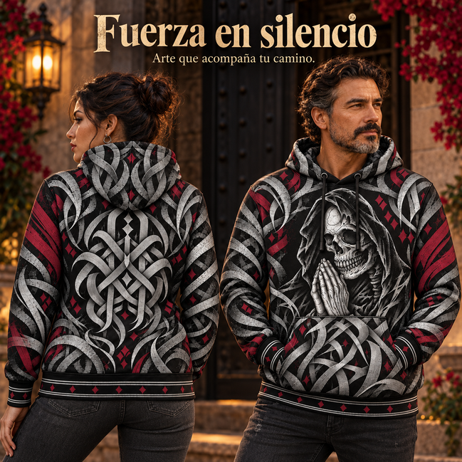 Oración entre Sombras y Letras Hoodie