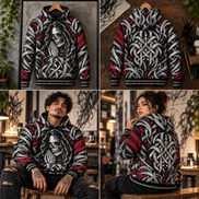 Oración entre Sombras y Letras Hoodie