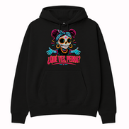 Qué Ves, Perra Neon Calavera Hoodie