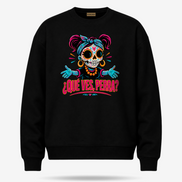 Qué Ves, Perra Neon Calavera Sweater