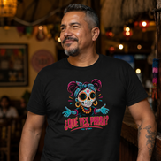 Qué Ves, Perra Neon Calavera T Shirt