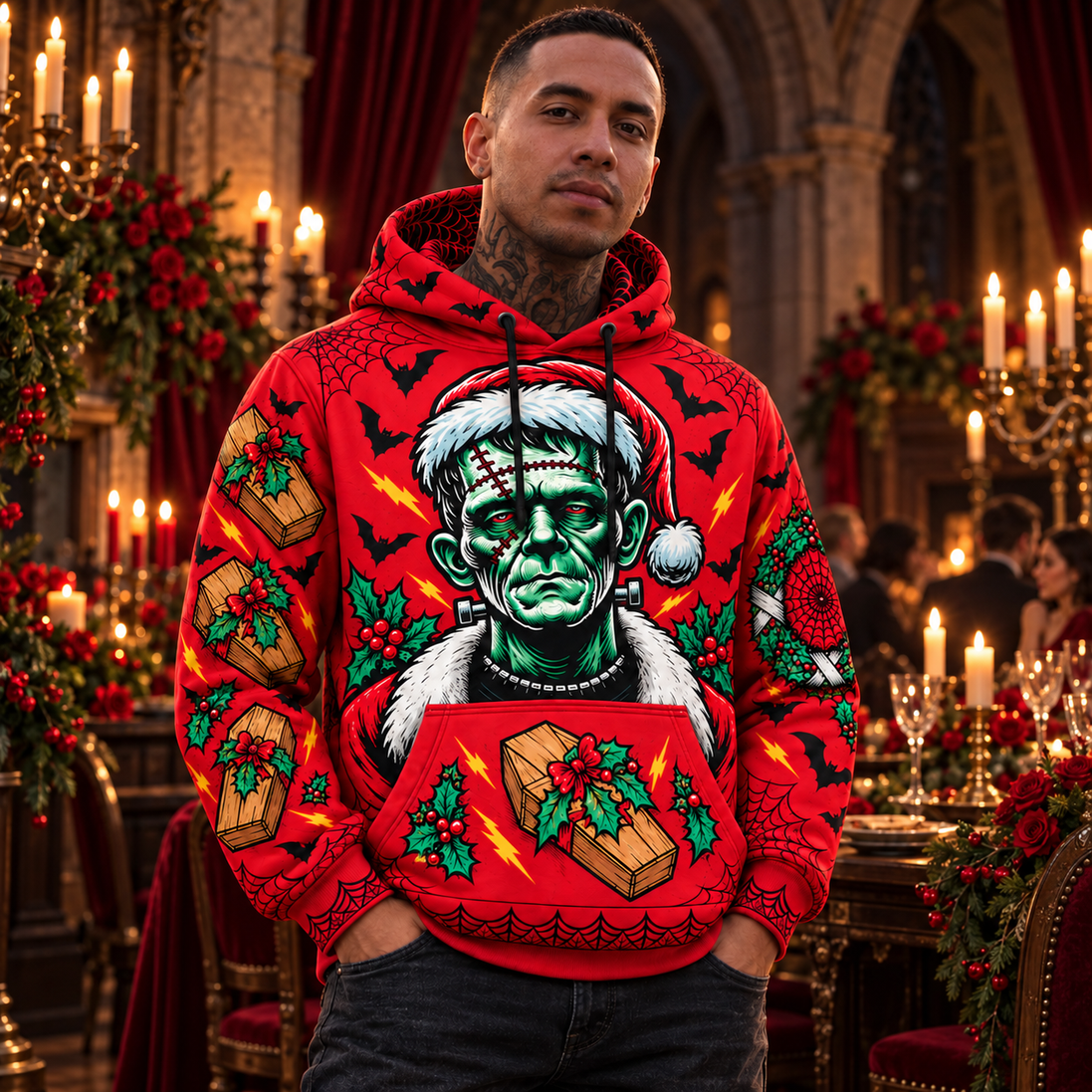 Romance de Ultratumba – Crimson Christmas Hoodie