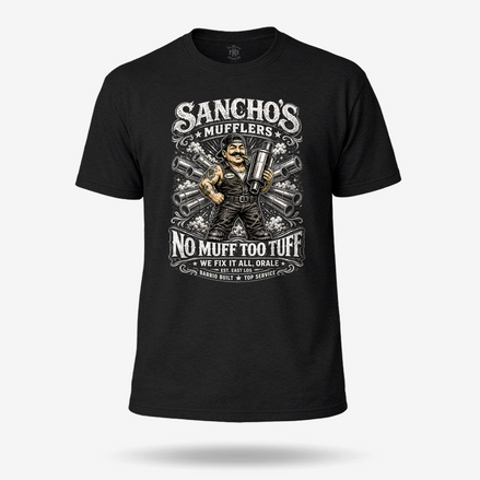 Sancho's Muffler Vintage Greaser T Shirt