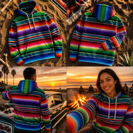 Serape Sol Fiesta Hoodie