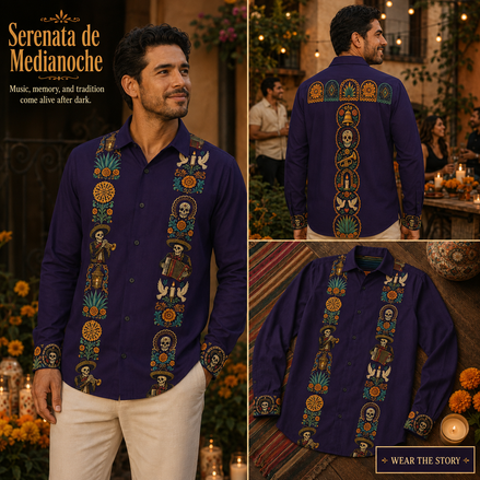 Serenata de Medianoche Guayabera Long Sleeve