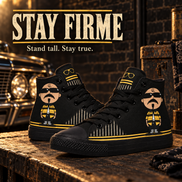Stay Firme – Golden Stripes High Tops