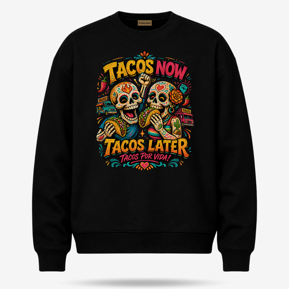 Tacos Por Vida Calavera Sweater