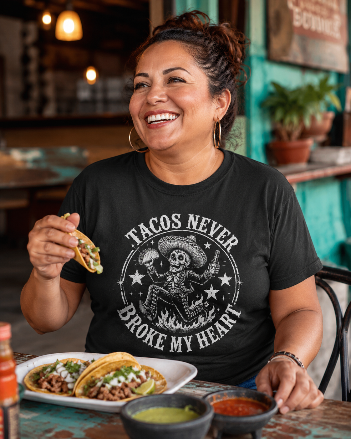 Tacos Never Broke My Heart Old School T Shirt