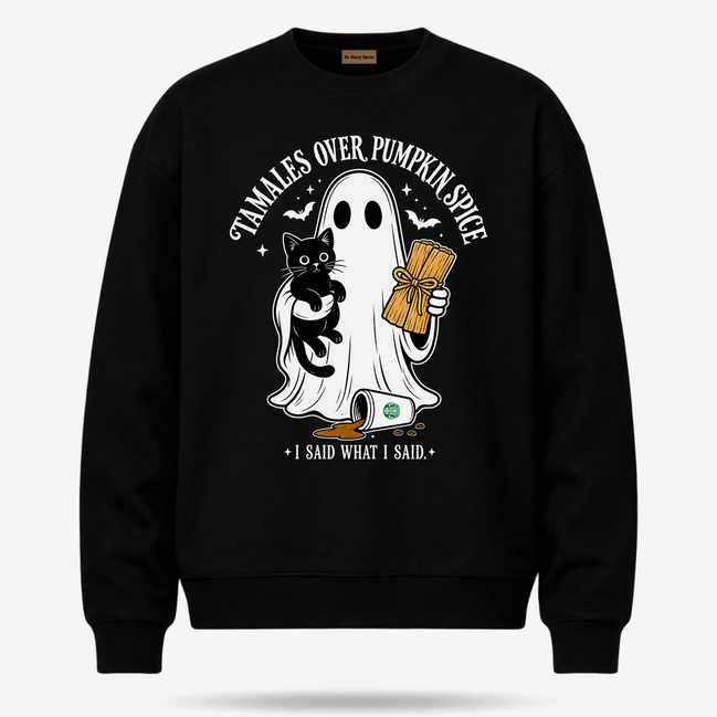 Tamales Over Pumpkin Spice Sweater