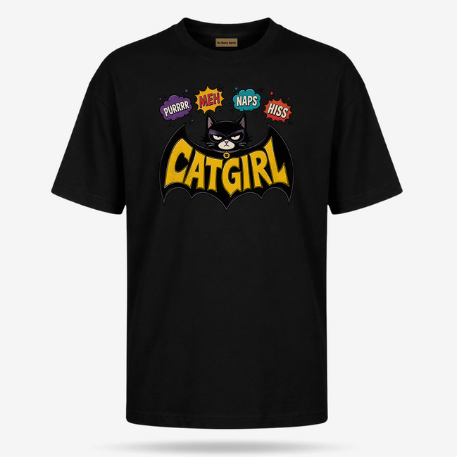 The Cat Girl Bat Action T Shirt
