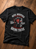 The Devil Whispered Tacos Locos Vintage T Shirt