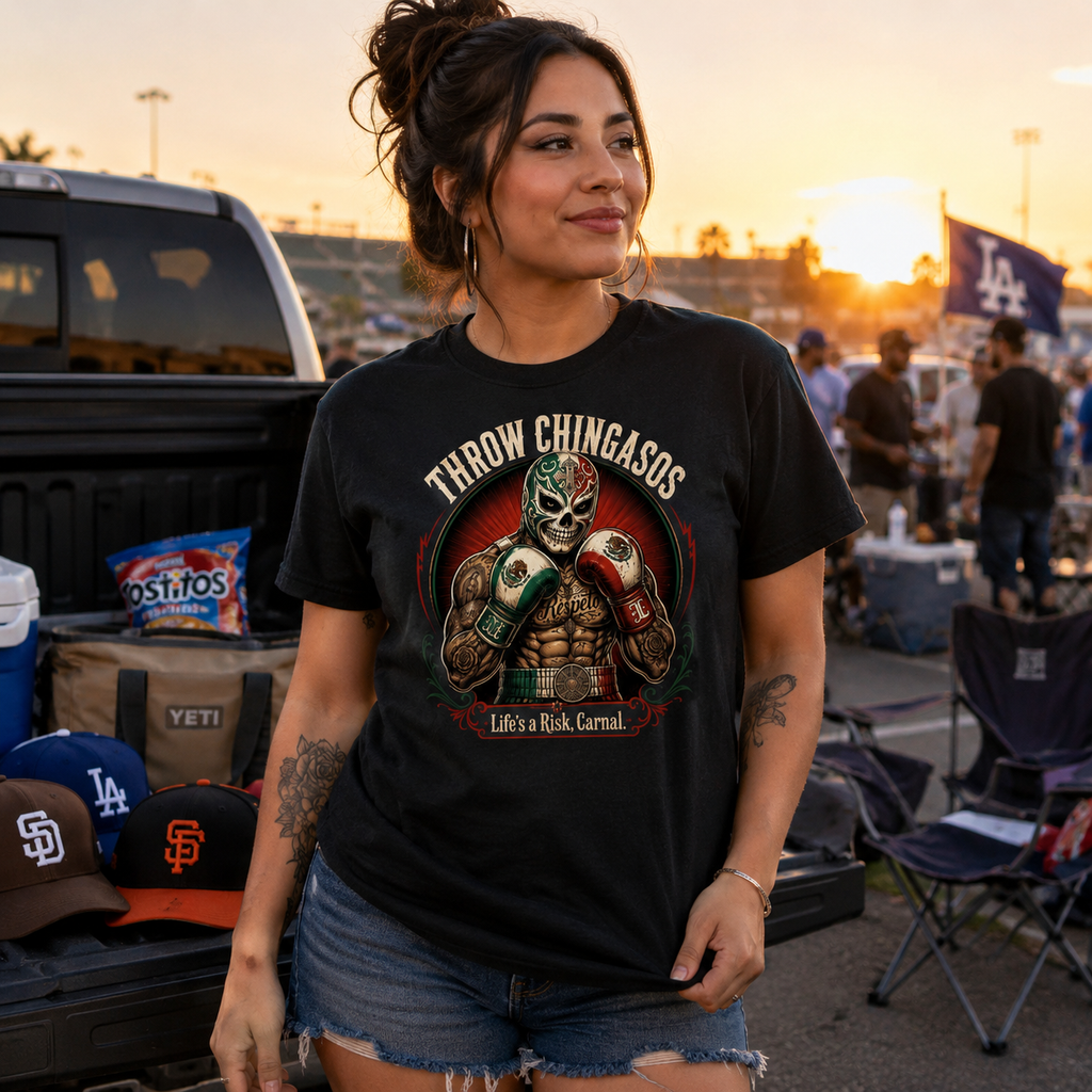 Throw Chingasos Life_s a Risk House of Locos T Shirt