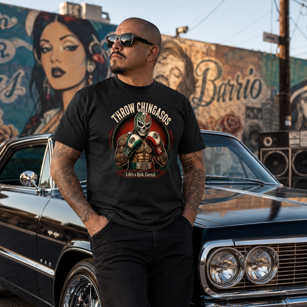 Throw Chingasos Life_s a Risk House of Locos T Shirt