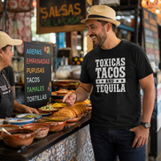 Toxicas Tacos and Tequila Latino T Shirt