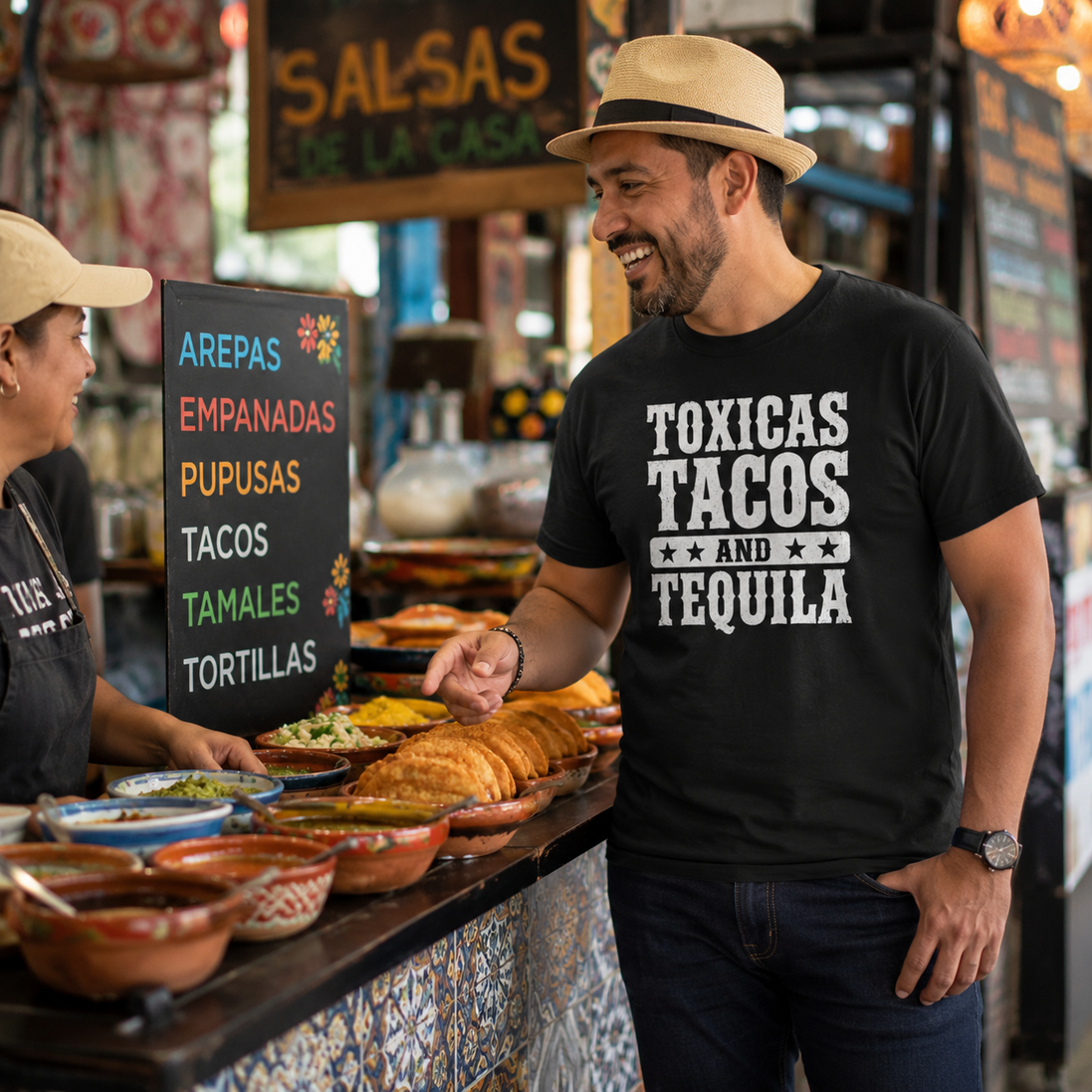 Toxicas Tacos and Tequila Latino T Shirt