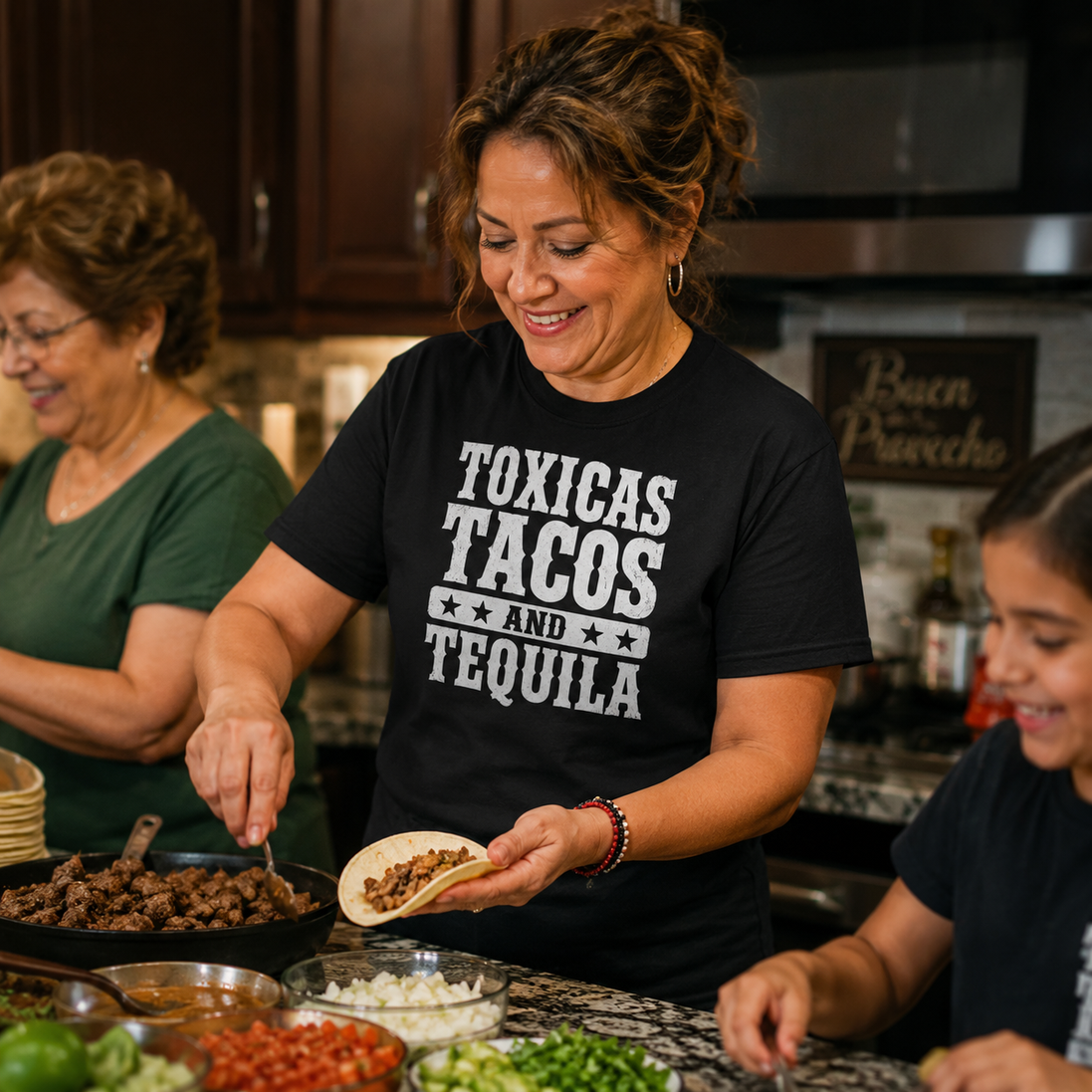Toxicas Tacos and Tequila Latino T Shirt