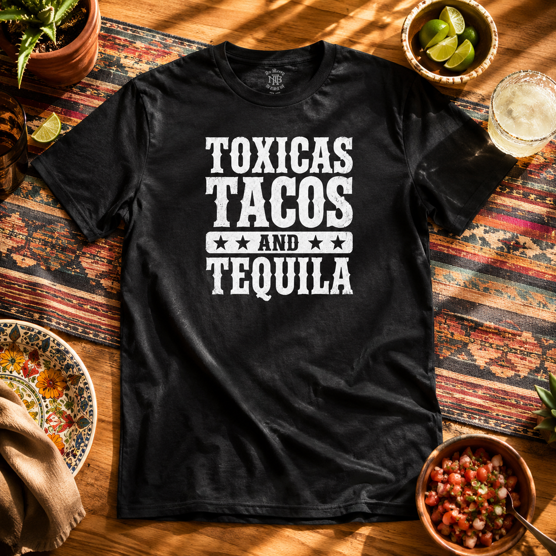 Toxicas Tacos and Tequila Latino T Shirt