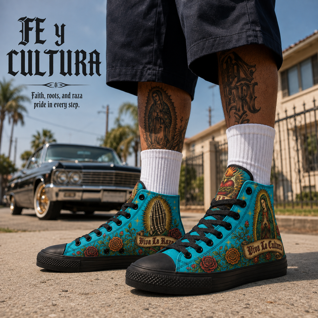 Virgen del Barrio Azul High Tops