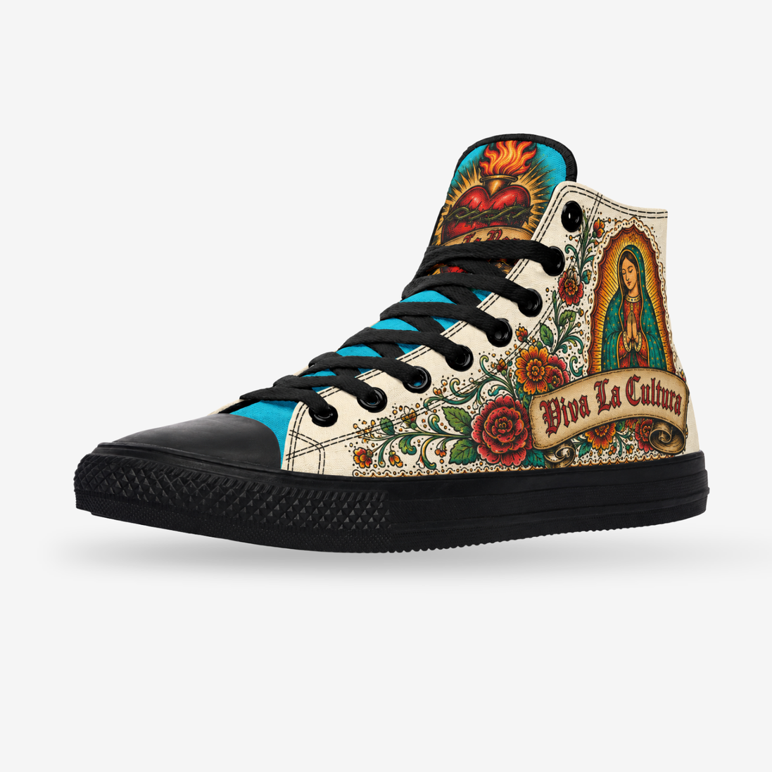 Virgencita de la Raza Crema High Tops
