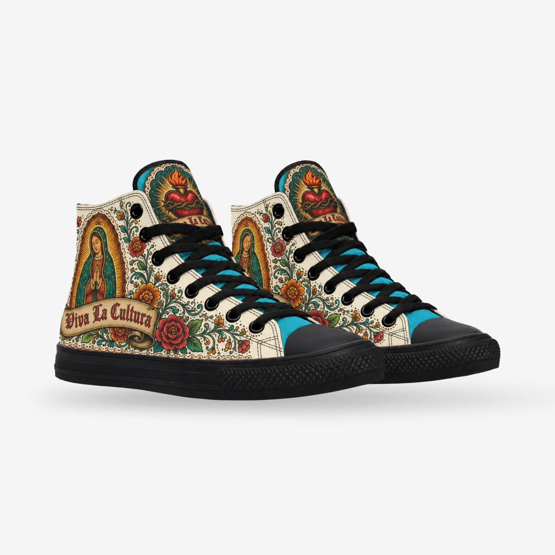 Virgencita de la Raza Crema High Tops