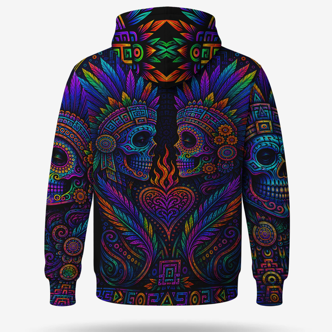 Xiuhpohualli Neon Guardian Hoodie