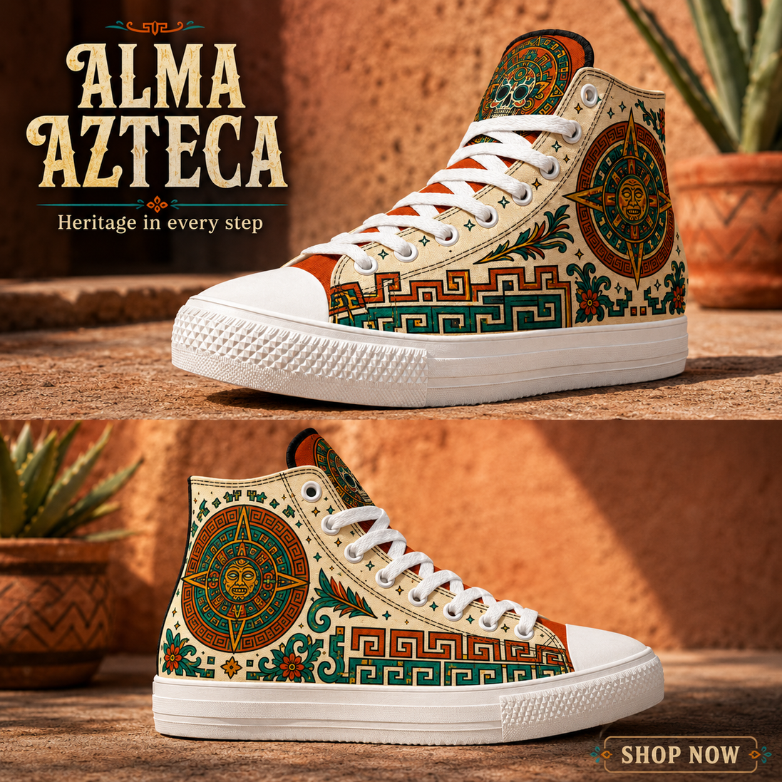 Xiuhpohualli Sunstone High Tops
