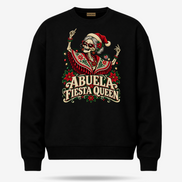 Abuela Fiesta Queen Sweater Black — product mockup