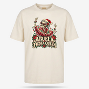 Abuela Fiesta Queen T Shirt Cream — product mockup
