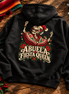 Abuela Fiesta Queen Hoodie Black — Flatlay creative