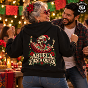 Abuela Fiesta Queen Hoodie Black — Lifestyle creative